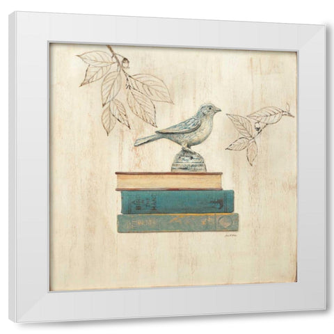 Aviary Library White Modern Wood Framed Art Print by Fisk, Arnie