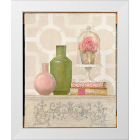 Spring Palette Vignette White Modern Wood Framed Art Print by Fisk, Arnie