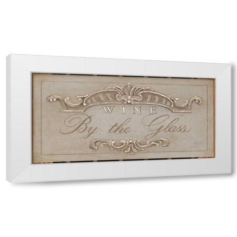 Announcing Wine By the Glass White Modern Wood Framed Art Print by Fisk, Arnie