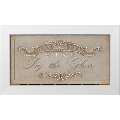 Announcing Wine By the Glass White Modern Wood Framed Art Print by Fisk, Arnie