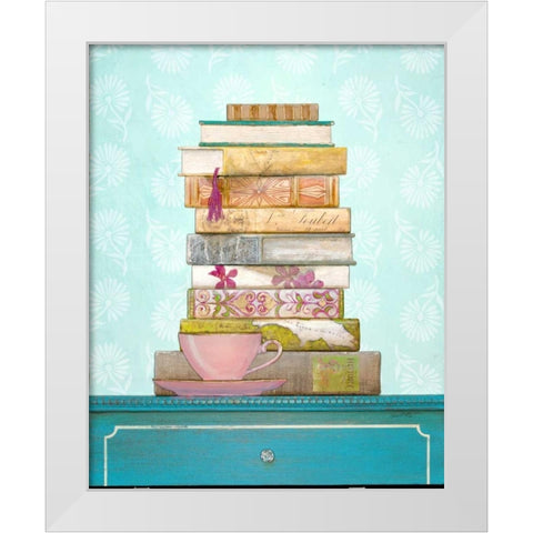 Novel Story White Modern Wood Framed Art Print by Fisk, Arnie