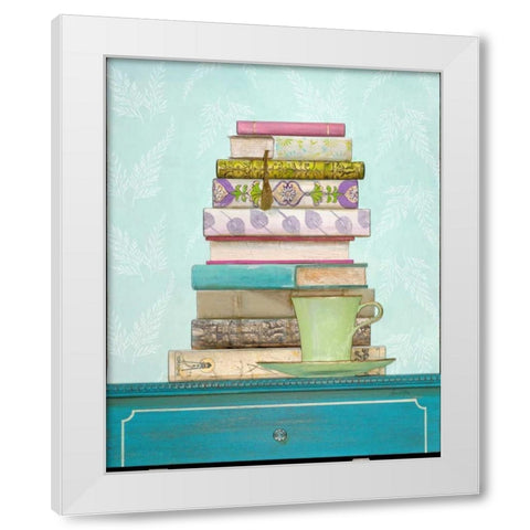 Patterned Library White Modern Wood Framed Art Print by Fisk, Arnie