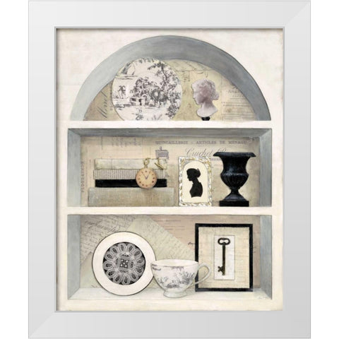 Classic Story II White Modern Wood Framed Art Print by Fisk, Arnie