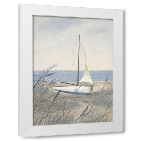 Tide Going Out White Modern Wood Framed Art Print by Fisk, Arnie