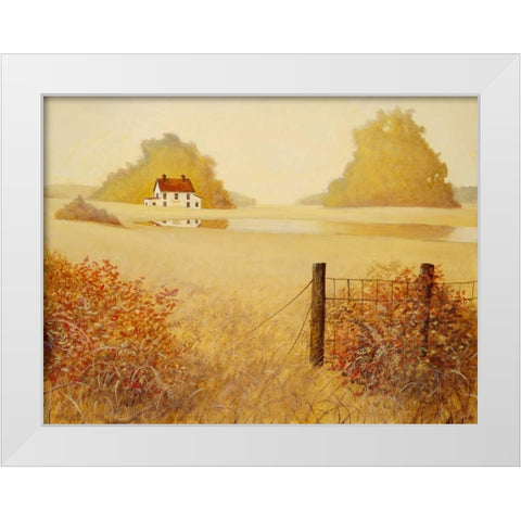 Golden Vista White Modern Wood Framed Art Print by Fisk, Arnie