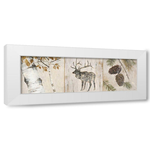 Rustic Forest Panel White Modern Wood Framed Art Print by Fisk, Arnie