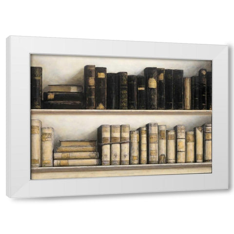 World of Books White Modern Wood Framed Art Print by Fisk, Arnie