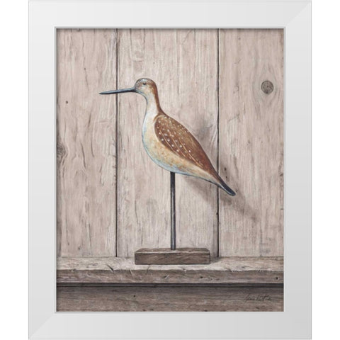 Willet White Modern Wood Framed Art Print by Fisk, Arnie