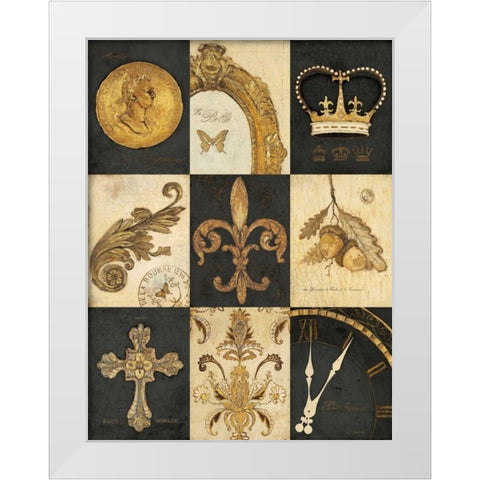 Gilded Story White Modern Wood Framed Art Print by Fisk, Arnie