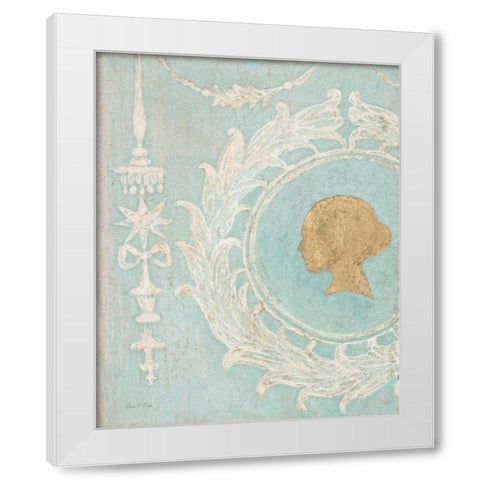 Tiffany Cameo White Modern Wood Framed Art Print by Fisk, Arnie