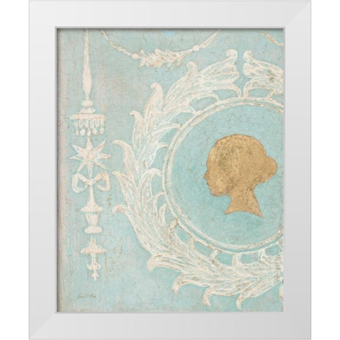 Tiffany Cameo White Modern Wood Framed Art Print by Fisk, Arnie