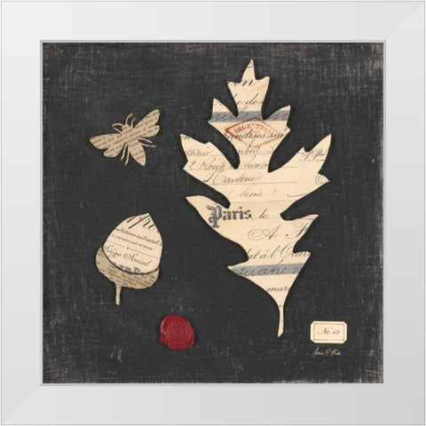 Linen Memoir 3 White Modern Wood Framed Art Print by Fisk, Arnie