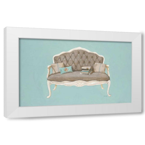 Linen Recline White Modern Wood Framed Art Print by Fisk, Arnie