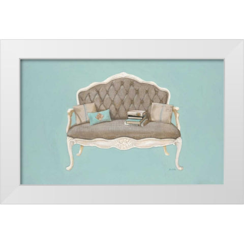 Linen Recline White Modern Wood Framed Art Print by Fisk, Arnie