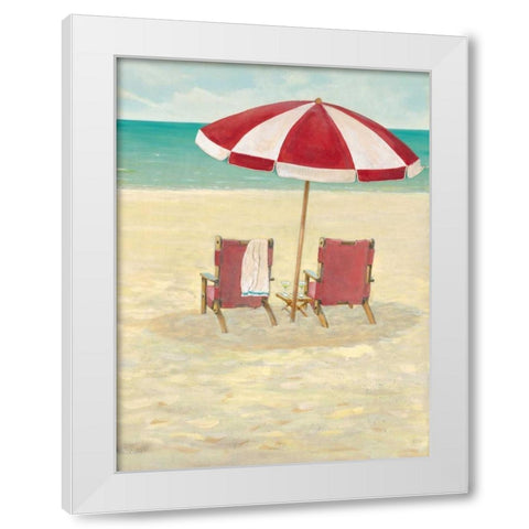 On Vacation White Modern Wood Framed Art Print by Fisk, Arnie