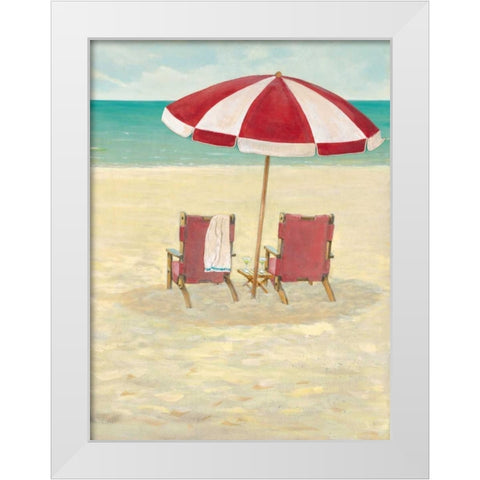 On Vacation White Modern Wood Framed Art Print by Fisk, Arnie