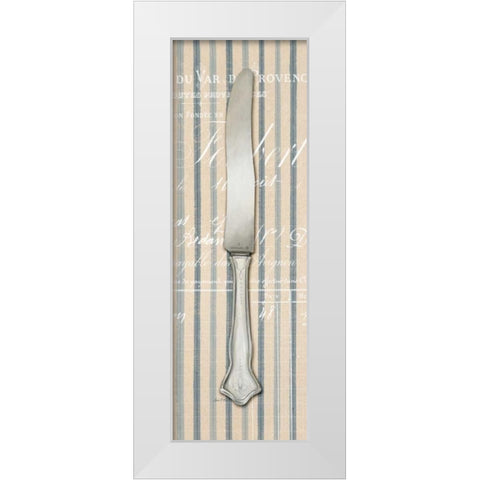 Pin Stripe Knife White Modern Wood Framed Art Print by Fisk, Arnie