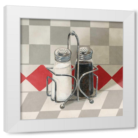 Vintage Salt and Pepper White Modern Wood Framed Art Print by Fisk, Arnie