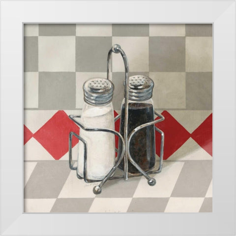 Vintage Salt and Pepper White Modern Wood Framed Art Print by Fisk, Arnie