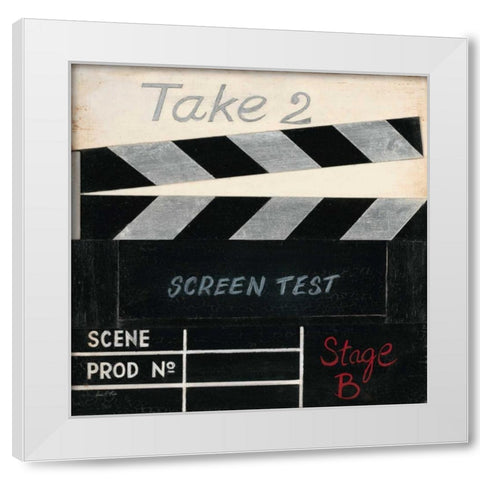 Screen Test White Modern Wood Framed Art Print by Fisk, Arnie