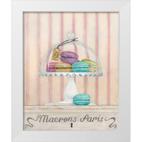 French Macaroons 2 White Modern Wood Framed Art Print by FISK, Arnie