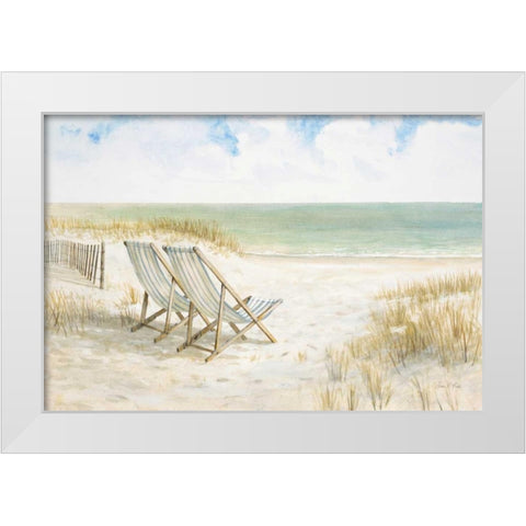 Sand Dunes and Sunshine White Modern Wood Framed Art Print by FISK, Arnie