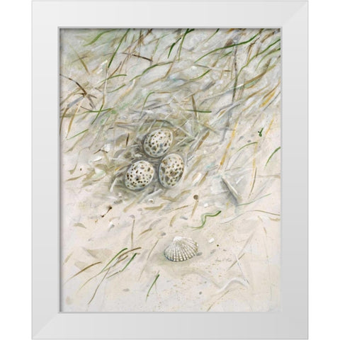 Seaside NestÂ Â Â Â  White Modern Wood Framed Art Print by FISK, Arnie