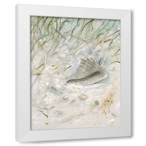 Seaside ConchÂ  White Modern Wood Framed Art Print by FISK, Arnie