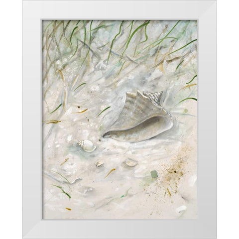Seaside ConchÂ  White Modern Wood Framed Art Print by FISK, Arnie