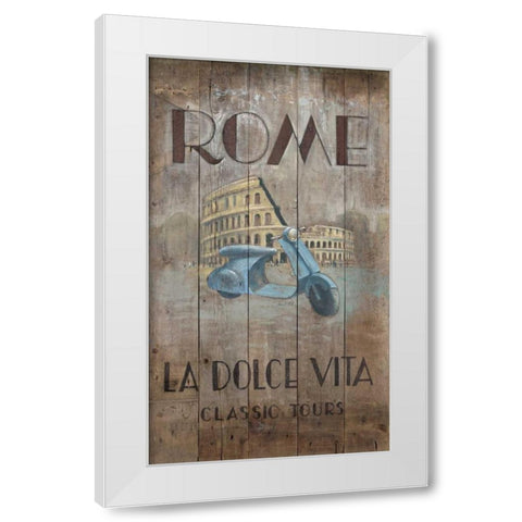 Roman Tours  White Modern Wood Framed Art Print by FISK, Arnie