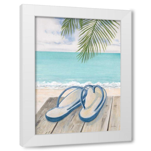 Beach Comfort  White Modern Wood Framed Art Print by FISK, Arnie