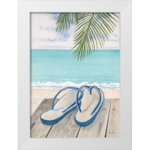 Beach Comfort  White Modern Wood Framed Art Print by FISK, Arnie