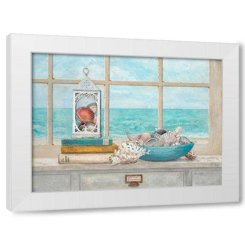 Ocean Air View White Modern Wood Framed Art Print by Fisk, Arnie