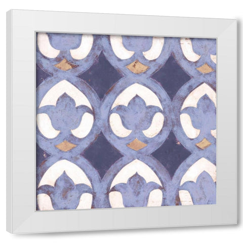 Florentine Summer Tile 4 White Modern Wood Framed Art Print by Fisk, Arnie