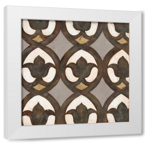 Winery Villa Tile 4 White Modern Wood Framed Art Print by Fisk, Arnie