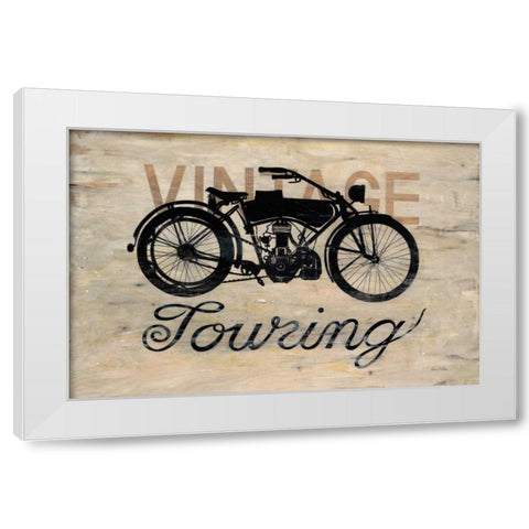 Vintage Touring Bike White Modern Wood Framed Art Print by Fisk, Arnie