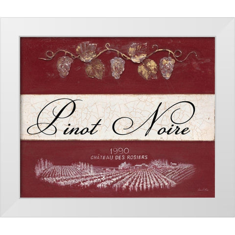 Pinot Noire Cellar Reserve White Modern Wood Framed Art Print by Fisk, Arnie