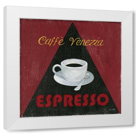 Caffee Venezia Espresso White Modern Wood Framed Art Print by Fisk, Arnie