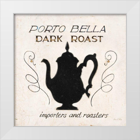 Porto Bella Coffee White Modern Wood Framed Art Print by Fisk, Arnie