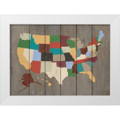 State of the Union White Modern Wood Framed Art Print by Fisk, Arnie