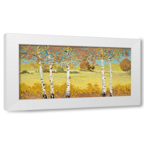 Copper Birch White Modern Wood Framed Art Print by Fisk, Arnie