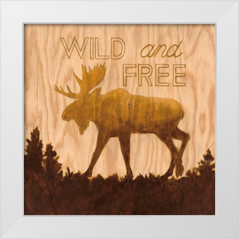 Wild and Free White Modern Wood Framed Art Print by Fisk, Arnie