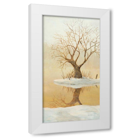 Winter Glow Panel 2 White Modern Wood Framed Art Print by Fisk, Arnie