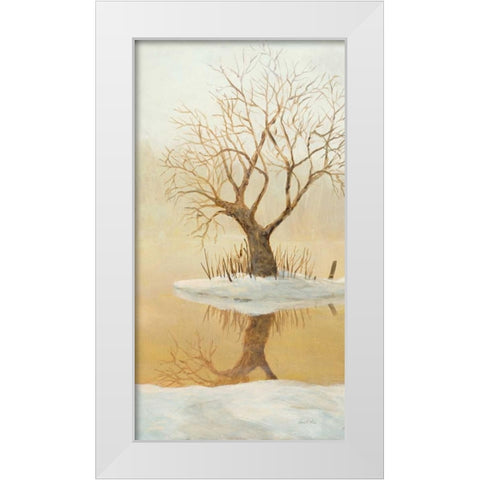 Winter Glow Panel 2 White Modern Wood Framed Art Print by Fisk, Arnie