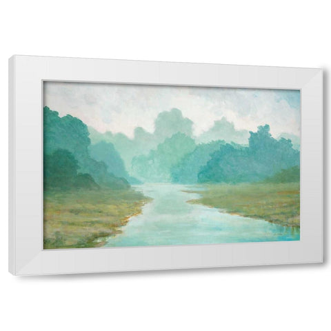 Morning View White Modern Wood Framed Art Print by Fisk, Arnie