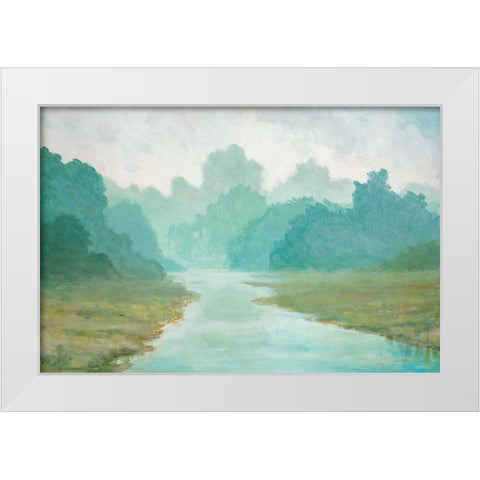 Morning View White Modern Wood Framed Art Print by Fisk, Arnie