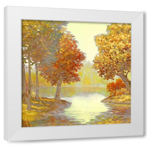 Amber Nature 1 White Modern Wood Framed Art Print by Fisk, Arnie