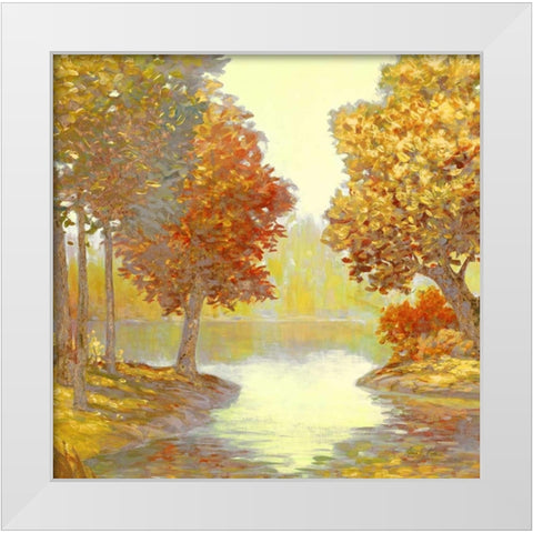 Amber Nature 1 White Modern Wood Framed Art Print by Fisk, Arnie