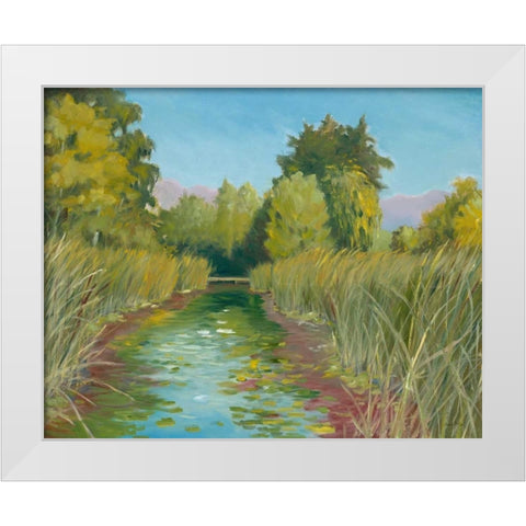 Wetland Sanctuary White Modern Wood Framed Art Print by Fisk, Arnie