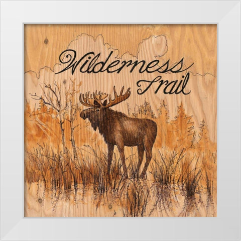 Wilderness Trail White Modern Wood Framed Art Print by Fisk, Arnie